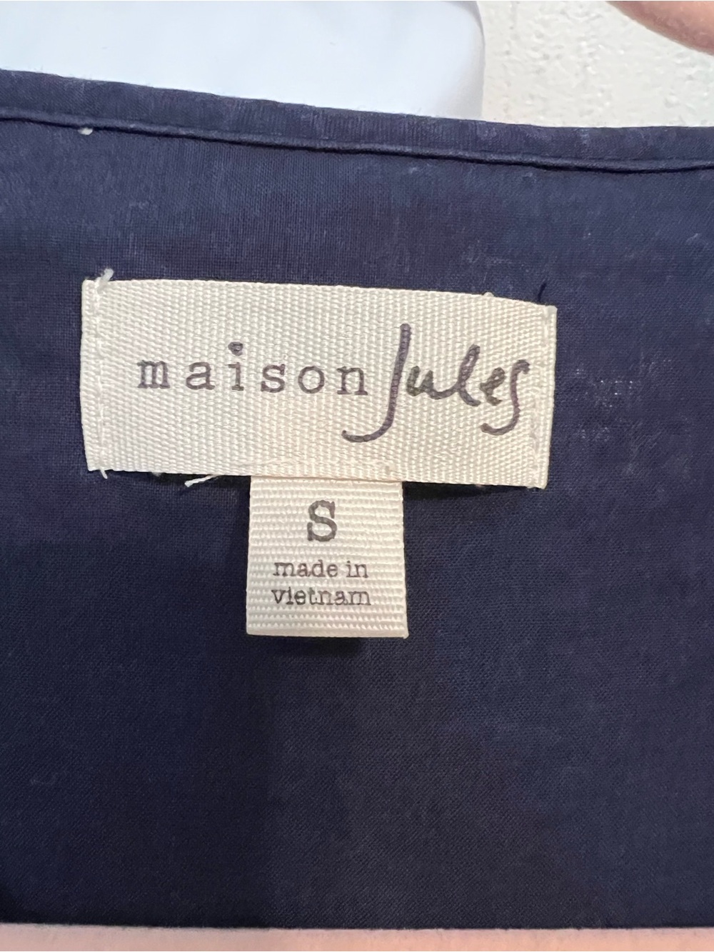 Maison Jules Navy Eyelet Sleeveless Fit-and-Flare Dress - Picture 5 of 6